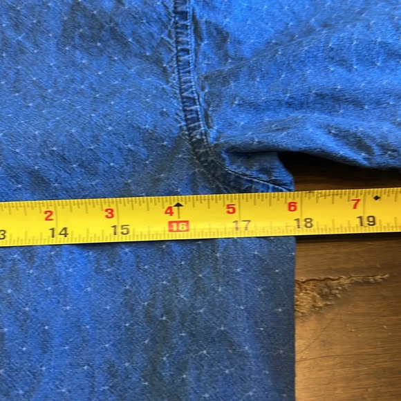 Madewell Denim Chronicle Button-Down Short Sleeve Shirt Oversized Boxy Textured - Picture 6 of 8